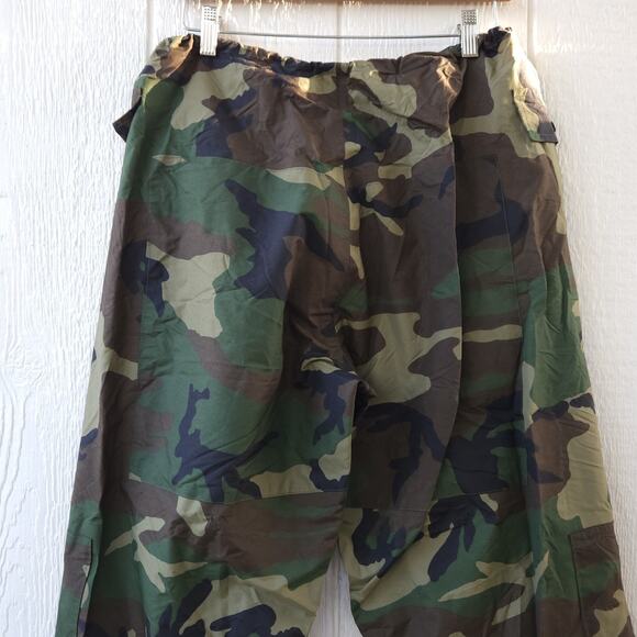 Vtg ORC Army Camo Rain Pants M Waterproof Trousers Gorpcore Hiking Outdoors EUC - Picture 8 of 8
